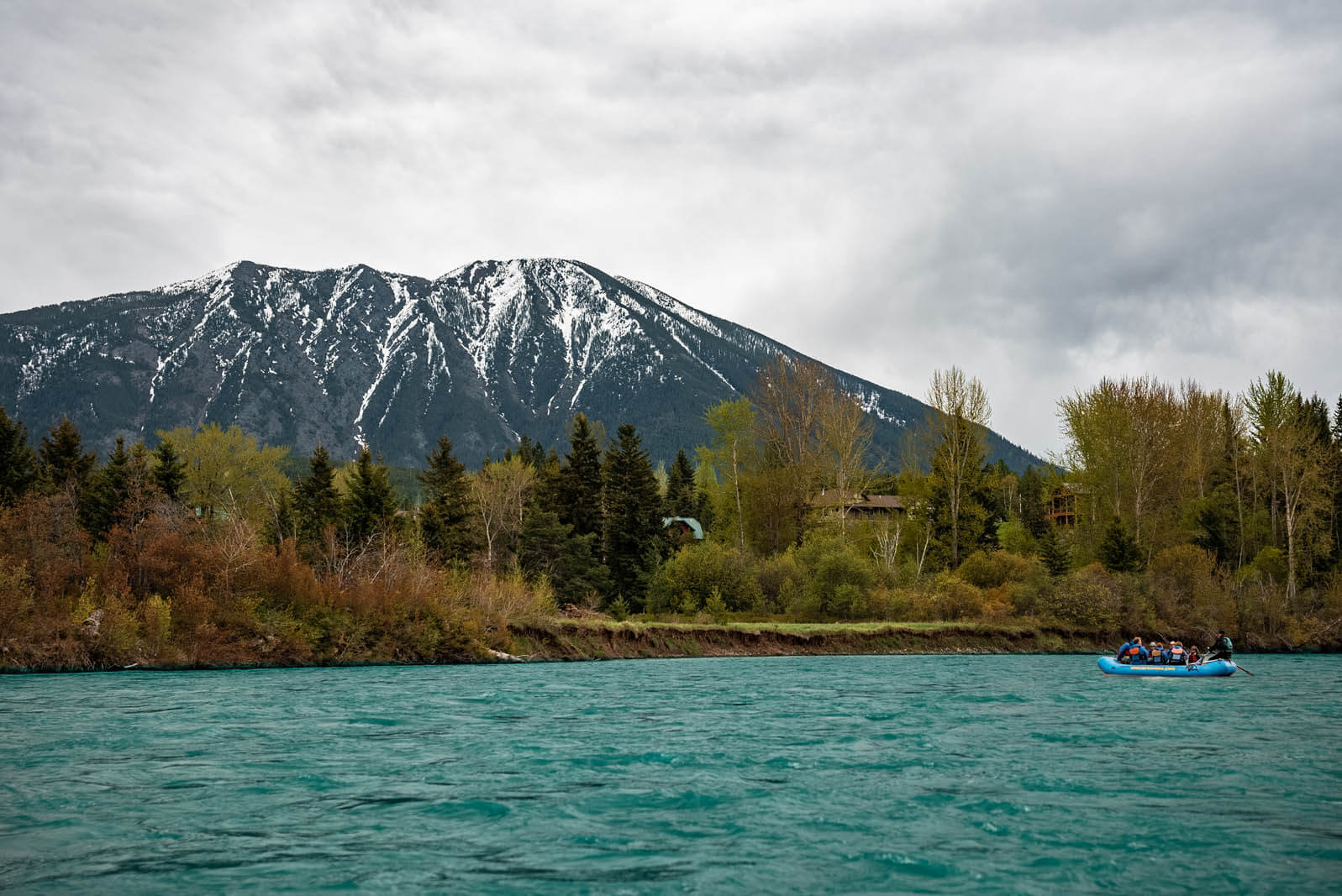 rafting on the Flathead River near Glacier National Park in Montana