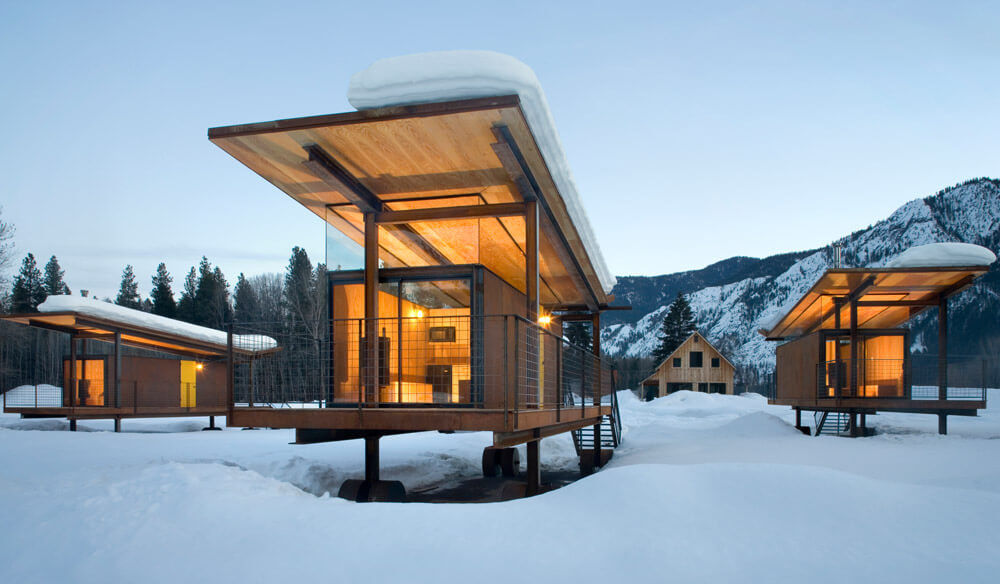 rolling huts in winthrop wa glamping