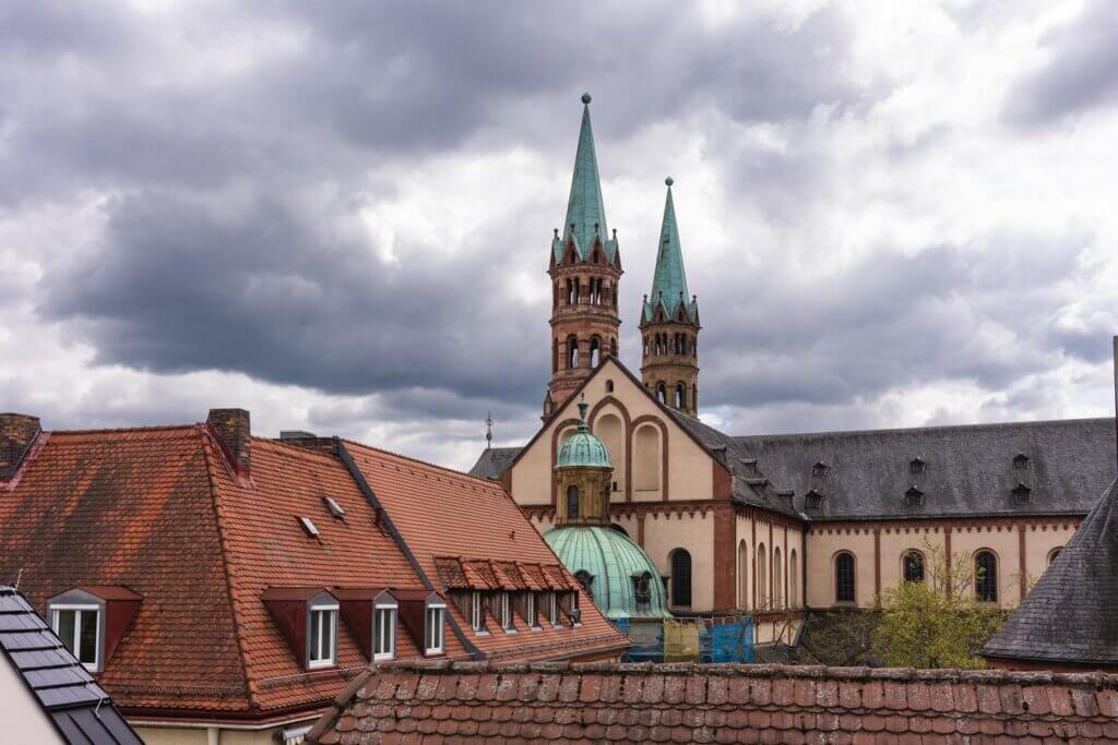 rooftop view from The Barthels Boutique Hotel in Wurzburg Germany