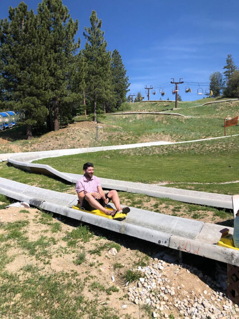 scott-going-down-the-alpine-slide-at-big-bear-in-california-in-the-summer