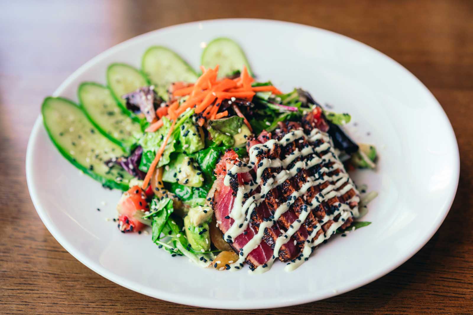Seared Ahi Salad from Reunion Kitchen and Drink in Laguna Beach
