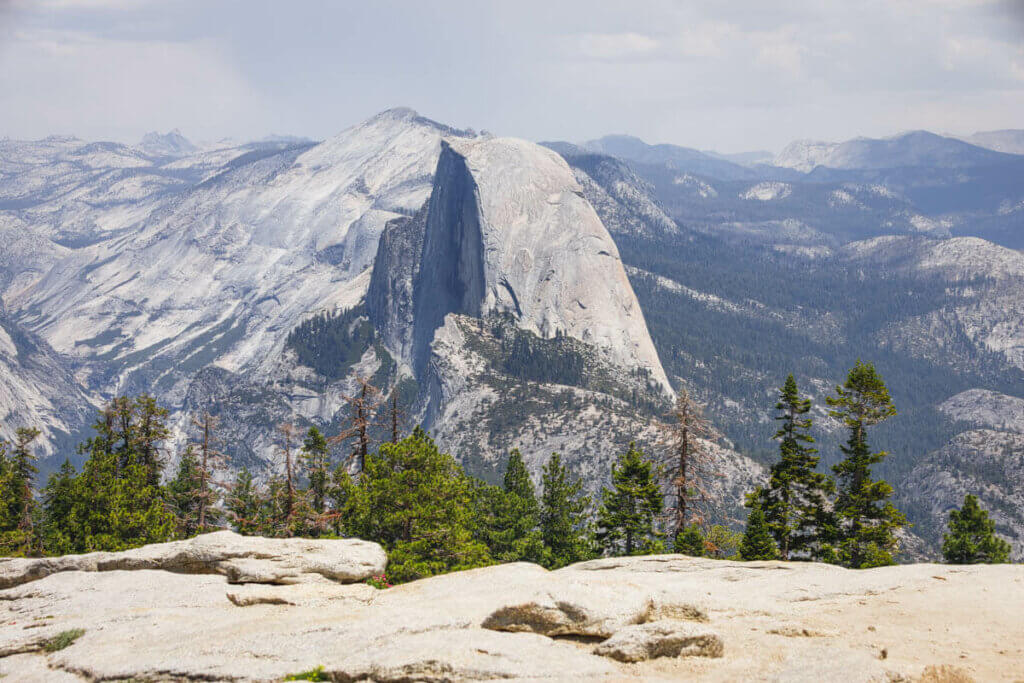 view from Sentinel Dome in Yosemite National Park