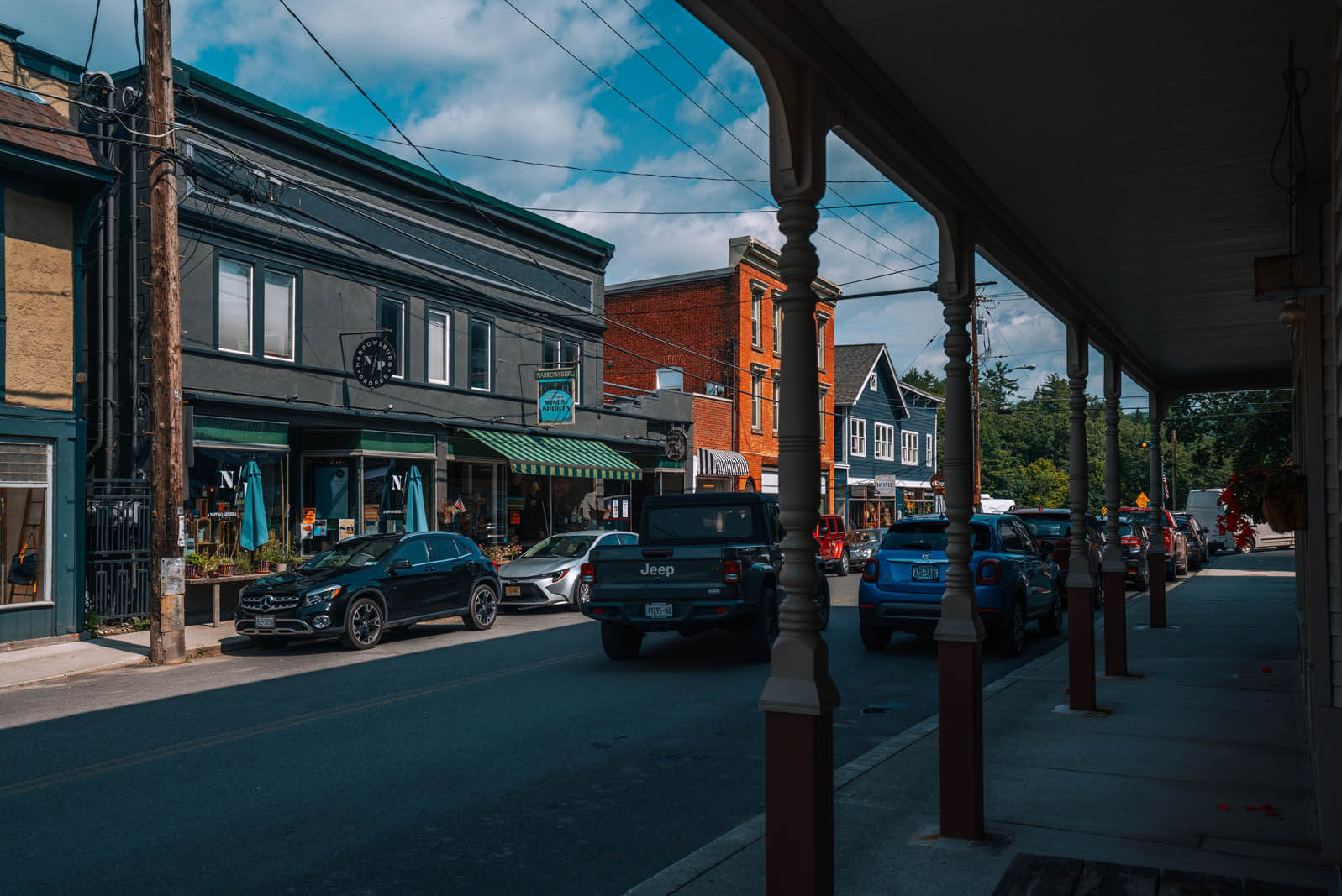 shops in downtown Narrowsburg New York in the Catskills