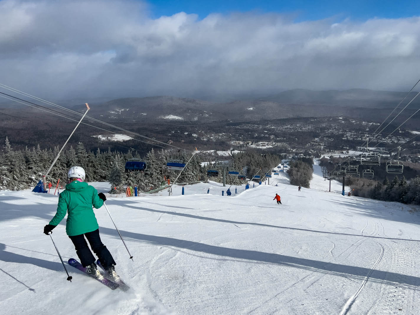 skiing at Mount Snow in Dover Vermont