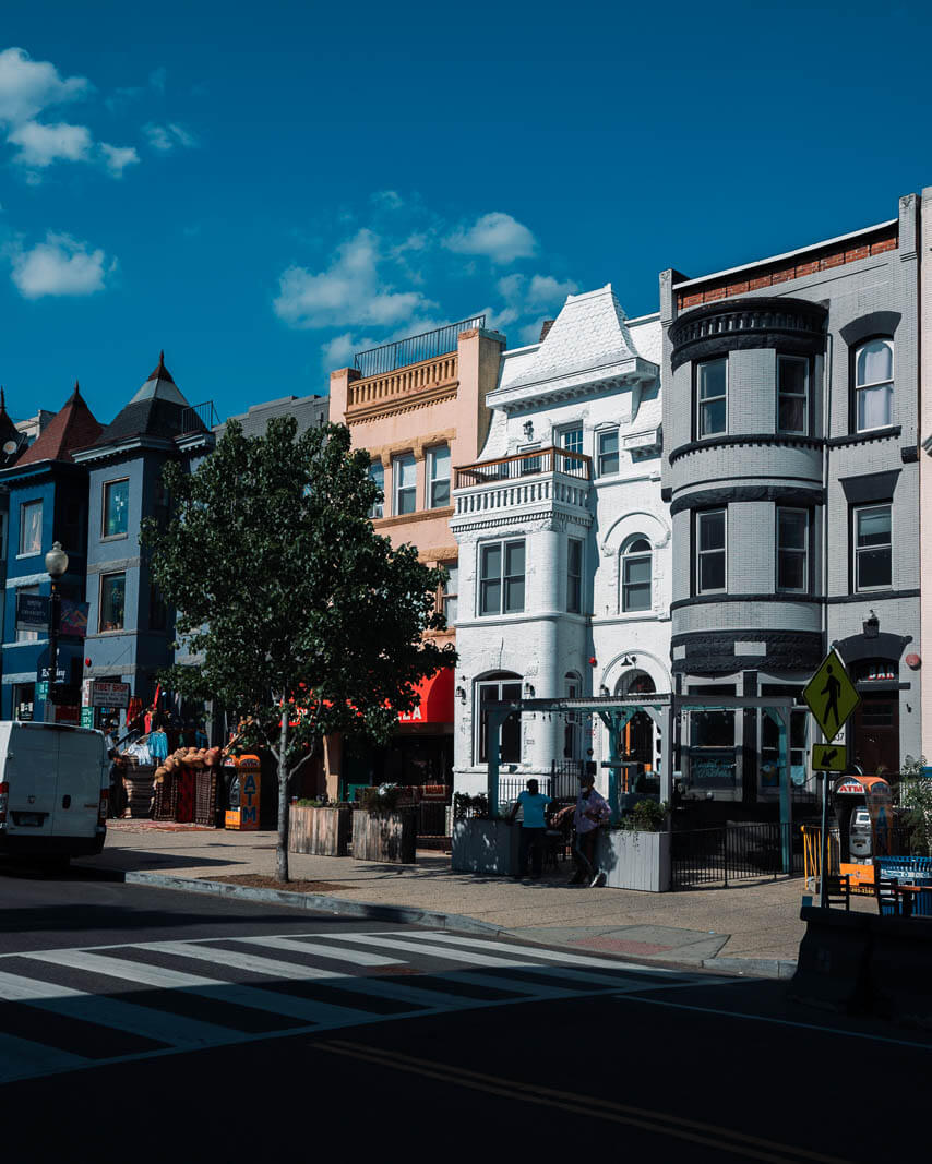 strolling around Adams Morgan in Washington DC