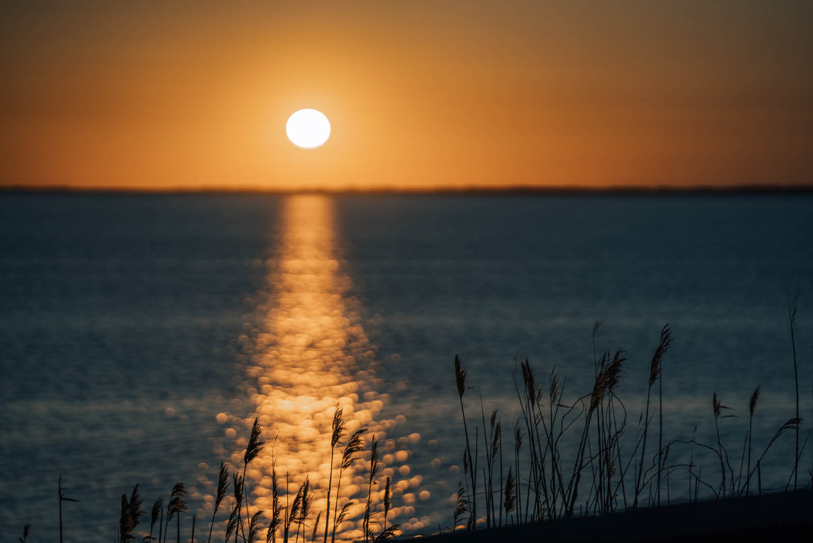 sunset view from Montauket in the Hamptons New York