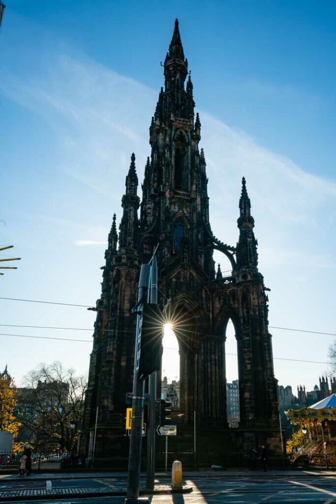 the Scott Monument in Edinburgh Scotland
