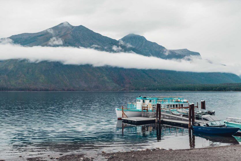 the historic boat ride on Lake McDonald at the lodge in Glacier National Park in Montana