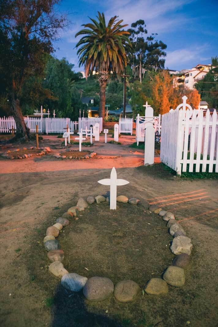 grave site next to the Whaley House in Old Town San Diego