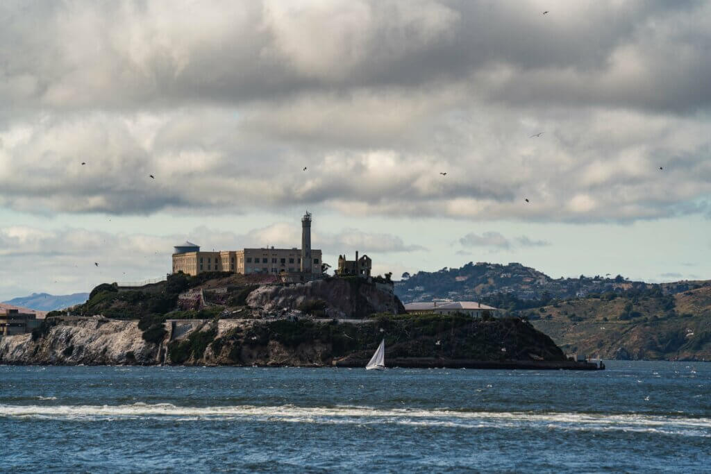 view of Alcatraz in San Francisco California