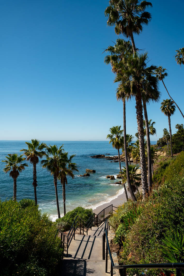 view of Laguna Beach from Heisler Park in Southern California