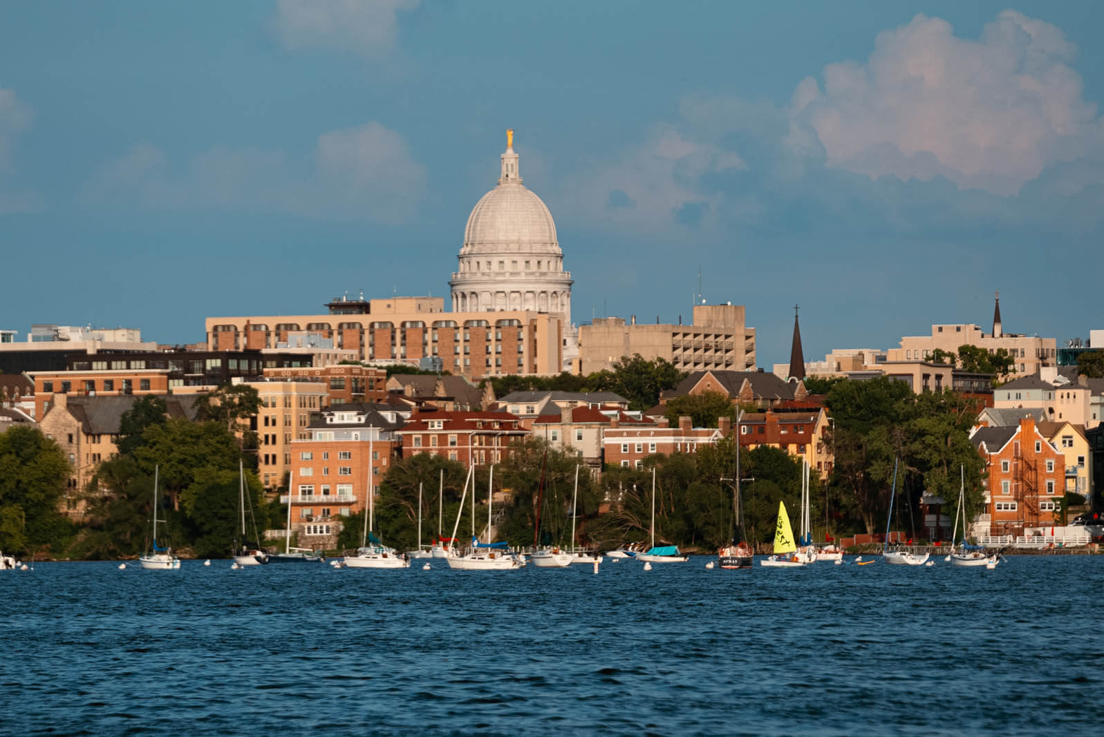 view of Madison from Lake Mendota