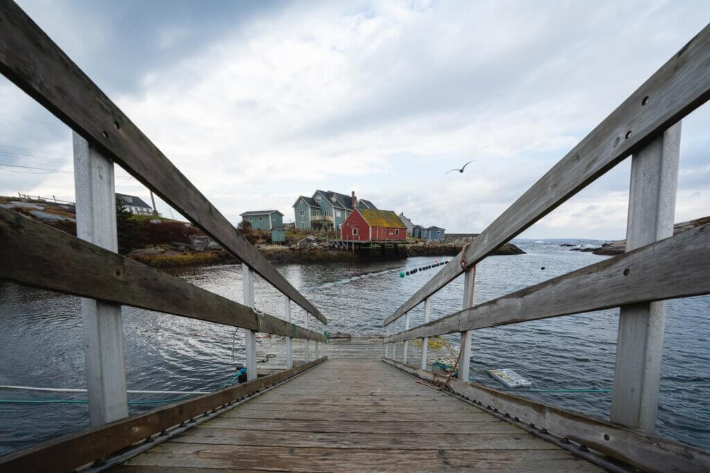 view of Peggys Cove in Nova Scotia