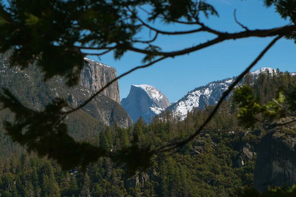 ‘Half Dome View’ off the side of Big Oak Flat Road in Yosemite National Park